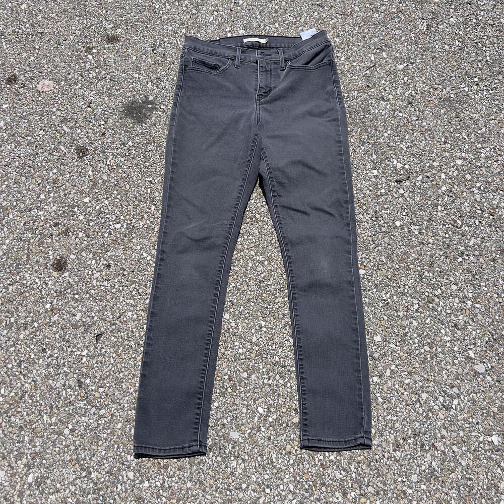 Levis 311 Shaping Skinny Jeans Womens 28x30 Gray Charcoal Wash Stretch Denim